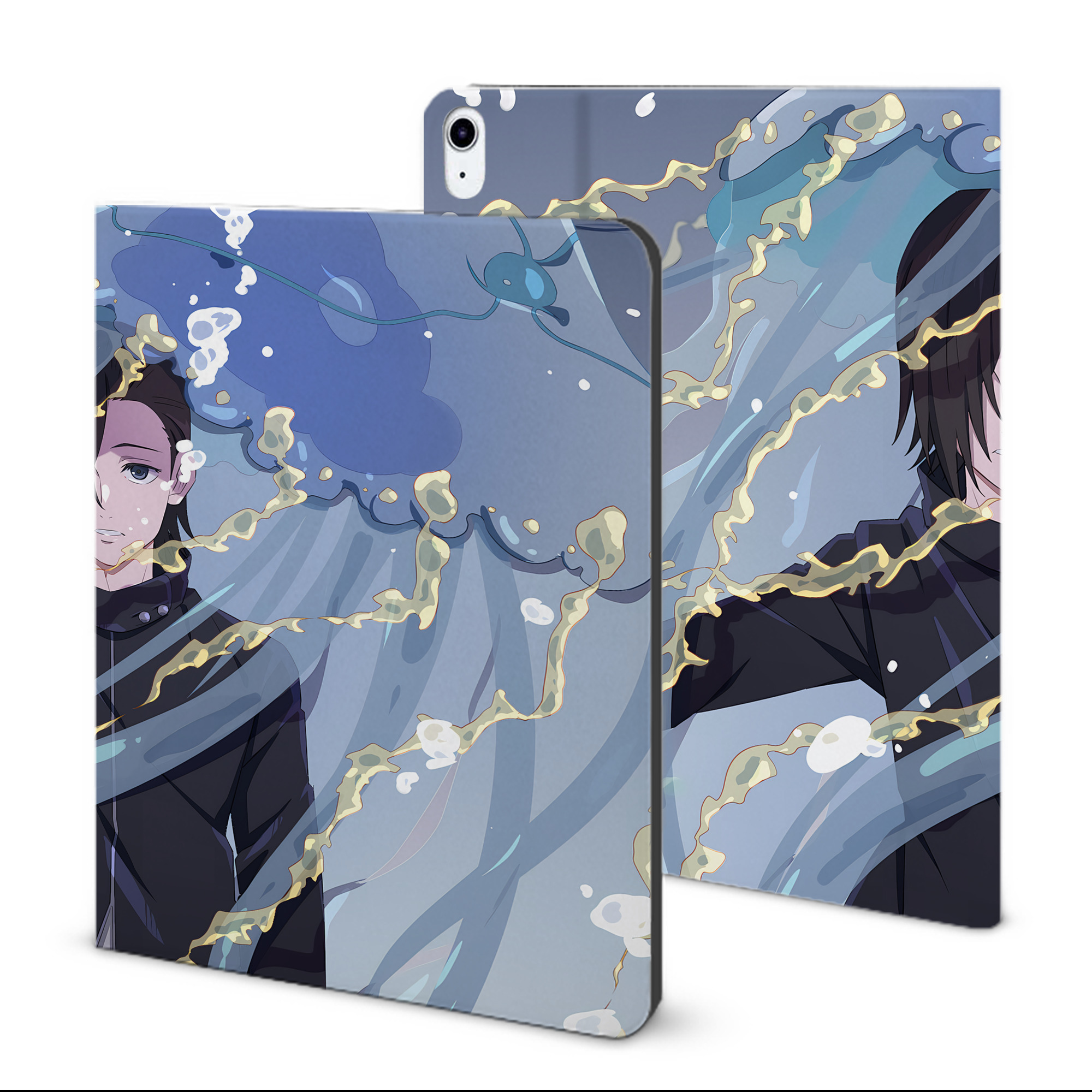 （画像用） 呪術廻戦 Jujutsu Kaisen IPad ケース ブック型 PUレザー TPU 耐衝撃 軽量 薄型 ペン収納なし 全面保護 IPad 各モデル対応